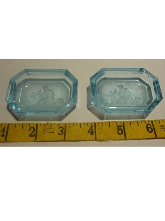 Heinrich Hoffmann Other - Vintage 1930s Heinrich Hoffmann Czech Art Deco Magnesium Glass Intagli( Two)